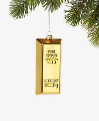 Holiday Lane All About You Gold Bar Ornament, Exclusively at Macy's
