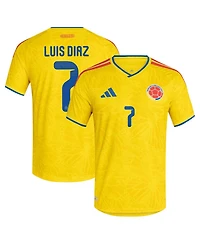 Adidas Men's Luis Diaz Yellow Colombia National Team 2026 Home Authentic Jersey