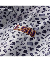 Garb Toddler Purple Lsu Tigers Tom All-over Print Performance Polo Shirt