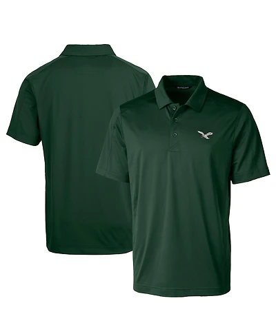 Cutter & Buck Men's Midnight Green Philadelphia Eagles Textured Stretch Short Sleeve Polo Shirt