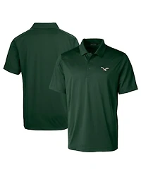 Cutter & Buck Men's Midnight Green Philadelphia Eagles Textured Stretch Short Sleeve Polo Shirt