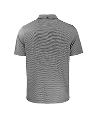 Cutter & Buck Men's Black/White Wyoming Cowboys Forge Eco Double Stripe Stretch Polo Shirt