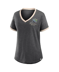 Fanatics Women's Black Tampa Bay Rays Binge Worthy Stadium Slub V-Neck T-Shirt