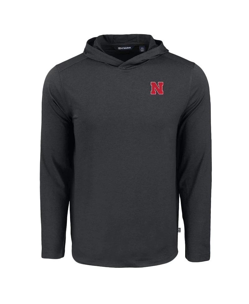 Cutter & Buck Men's Black Nebraska Huskers Coastline Epic Comfort Eco Long Sleeve Hoodie