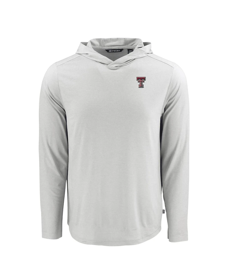 Cutter & Buck Men's Gray Texas Tech Red Raiders Coastline Epic Comfort Eco Long Sleeve Hoodie