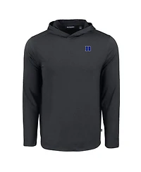 Cutter & Buck Men's Black Duke Blue Devils Coastline Epic Comfort Eco Long Sleeve Hoodie T-Shirt