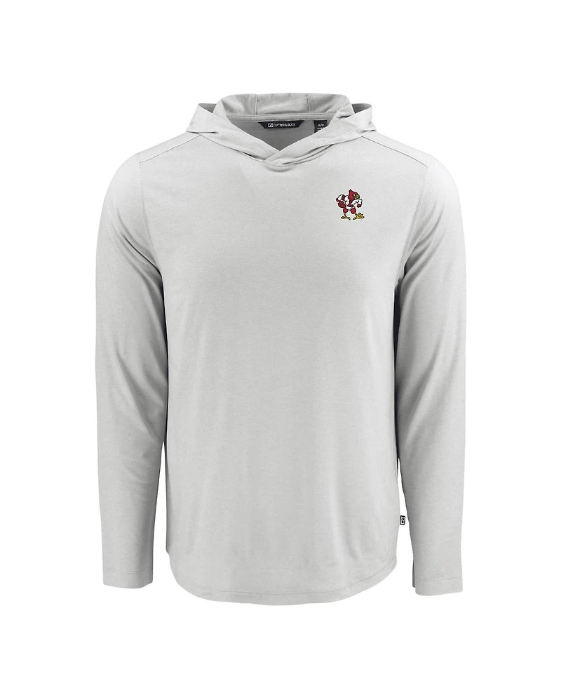 Cutter & Buck Men's Gray Louisville Cardinals Coastline Epic Comfort Eco Long Sleeve Hoodie