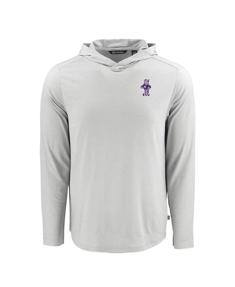Cutter & Buck Men's Gray Kansas State Wildcats Coastline Epic Comfort Eco Long Sleeve Hoodie