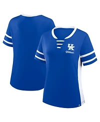 Fanatics Women's Royal/White Kentucky Wildcats Be Fearless Athena Lace-Up T-Shirt