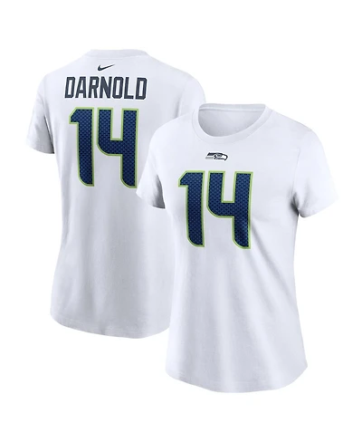 Nike Women's Sam Darnold White Seattle Seahawks Player Name & Number T-Shirt