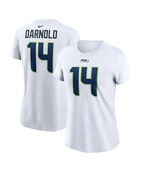 Nike Women's Sam Darnold White Seattle Seahawks Player Name & Number T-Shirt