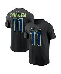 Nike Men's Jaxon Smith-Njigba Black Seattle Seahawks Carbon Name & Number T-Shirt