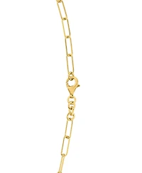 Macy's Heart & Ball Charm Pendant Necklace in 14k Gold Over Sterling Silver
