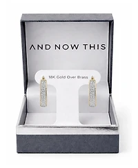 And Now This Clear Crystal Diamond Cut Hoop Earrings