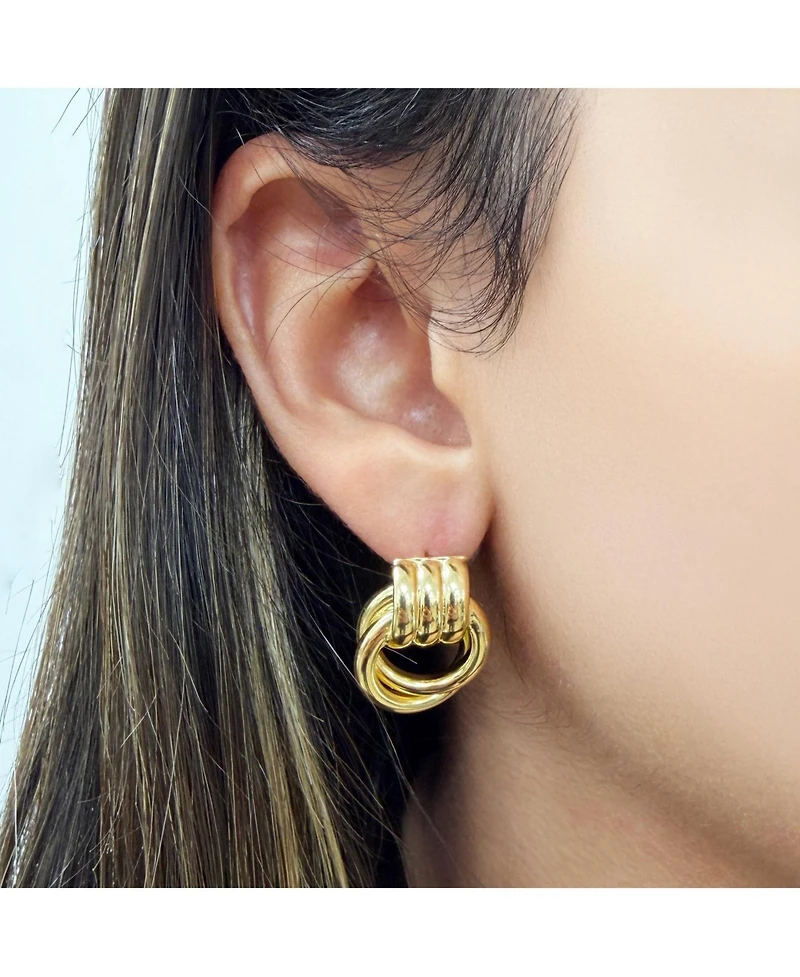 The Lovery Gold Doorknocker Stud Earring 14K Gold-Plated Sterling Silver