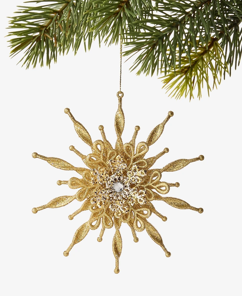 Holiday Lane Christmas Glitters Snowflake Ornament, Macy's Exclusive