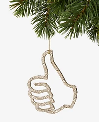Holiday Lane Eclectic Charm Glitter Thumbs Up Ornament, Macy's Exclusive