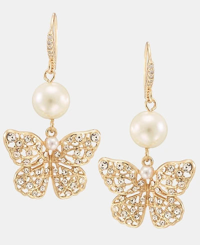 Charter Club Butterfly Drop Earrings, Macy's Exclusive