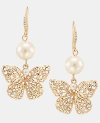 Charter Club Butterfly Drop Earrings, Macy's Exclusive