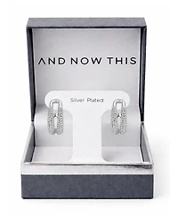 And Now This Clear Crystal Double Hoop Earrings