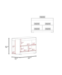 Fm Furniture Worland,Kitchen Island with Open Storage and Multi-Purpose