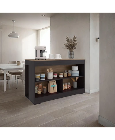Fm Furniture Worland,Kitchen Island with Open Storage and Multi-Purpose