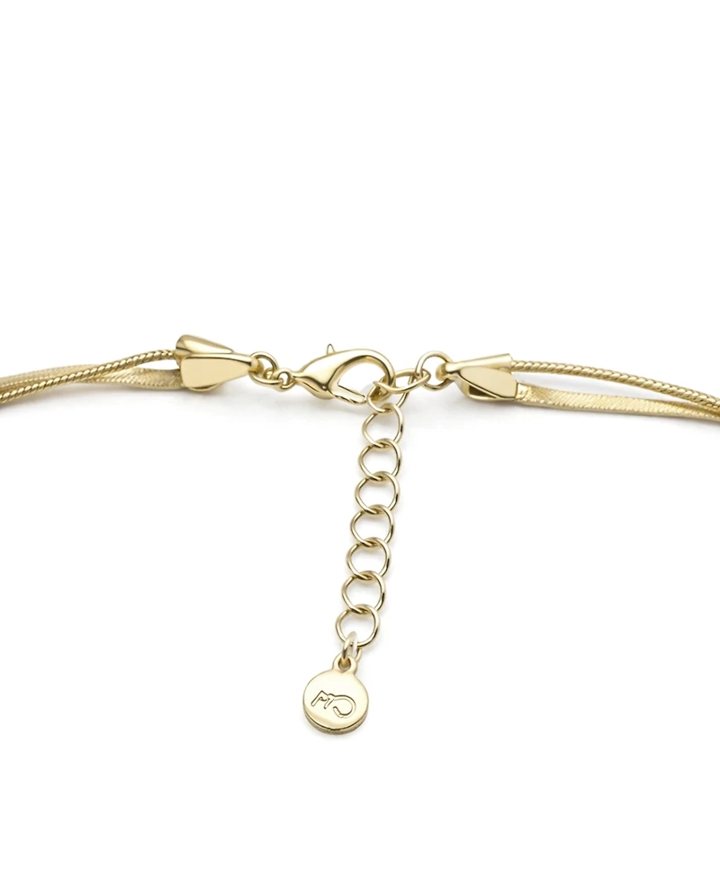 And Now This 18K Gold Plated or Silver Plated Double Layered Necklace