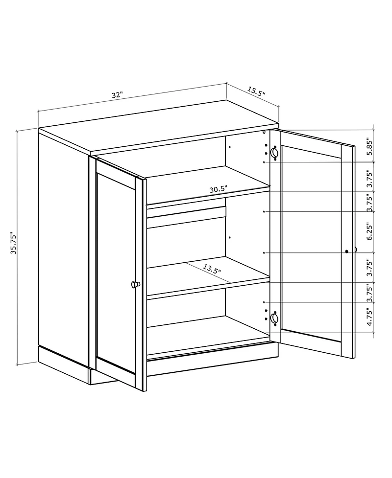 Palace Imports Premium 100% Solid European Oak Hardwood 3-Shelf Modular Bookcase with Tinted Glass Doors