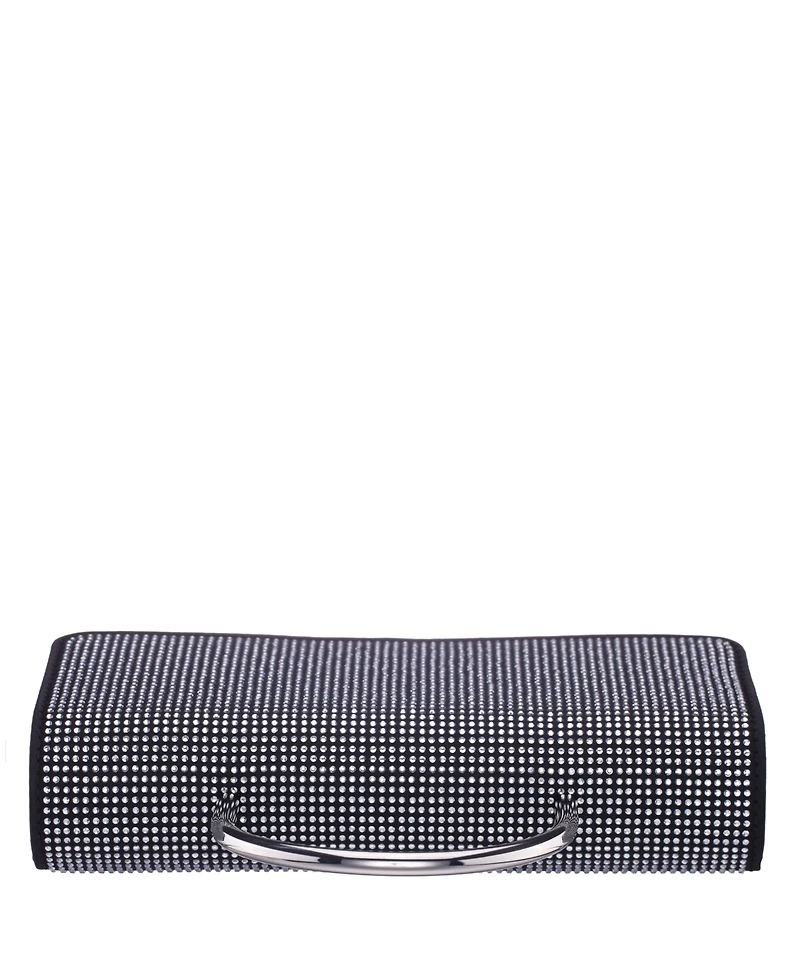 Nina Elongated Crystal Magnetic Snap Satchel Bag