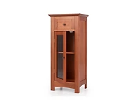 Slickblue Freestanding Bathroom Cabinet with Glass Door Storage