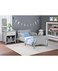 Flynama Rockport Reversible Panel Toddler Bed Solid Wood Dual Tone Finish Low Profile Design for Kids Bedroom