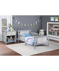 Flynama Rockport Reversible Panel Toddler Bed Solid Wood Dual Tone Finish Low Profile Design for Kids Bedroom