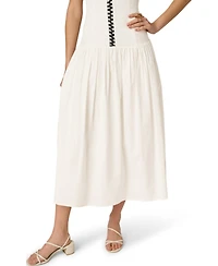 Adrianna Women's Boat Neck Sleeveless Midi Dress