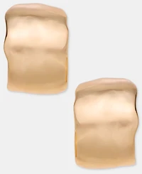I.n.c. International Concepts Medium Textured Huggie Hoop Earrings, 1.1", Macy's Exclusive