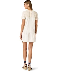 Adrianna Women's Illusion Embroidered Short-Sleeve Shift Dress