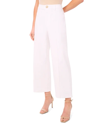 CeCe Women's Wide-Leg Pintuck Jeans