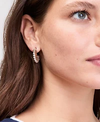 On 34th Small Textured C-Hoop Earrings, 0.95", Macy's Exclusive