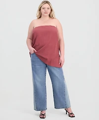 And Now This Trendy Plus Asymmetrical-Hem Strapless Top, Macy's Exclusive