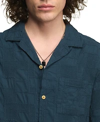 Lucky Brand Men's Novelty Camp Collar Shirt