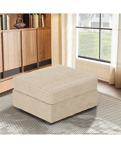 Xizzi Modular Sectional Sofa Ottoman Seat Module, 32.7" for Diy Combination L U V Shaped,Plush Corduroy Loveseat Chair Living Ro