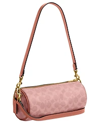 Coach Coated Canvas Signature Small Barrel Bag