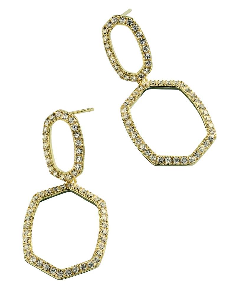 Kendra Scott Cubic Zirconia Open Daphne Pave Open Frame Drop Earrings