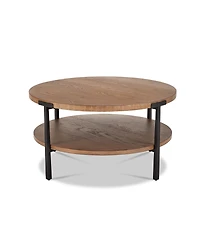 Knox 35" Wood Round Coffee Table
