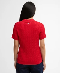 Barbour Women's Hartland Knitted Short-Sleeve Polo Jumper