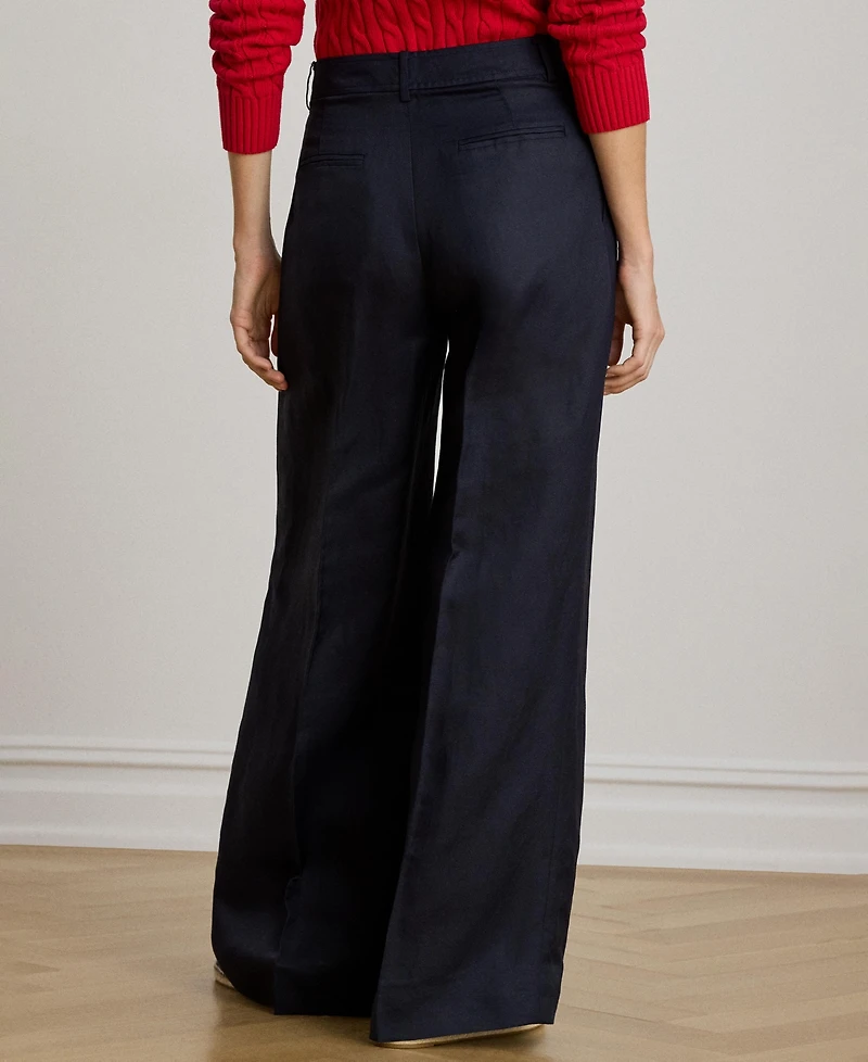 Lauren Ralph Women's Twill Wide-Leg Pants