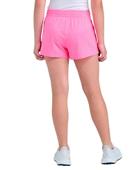adidas Girls' 8-16 Elastic Waistband Melange Shorts