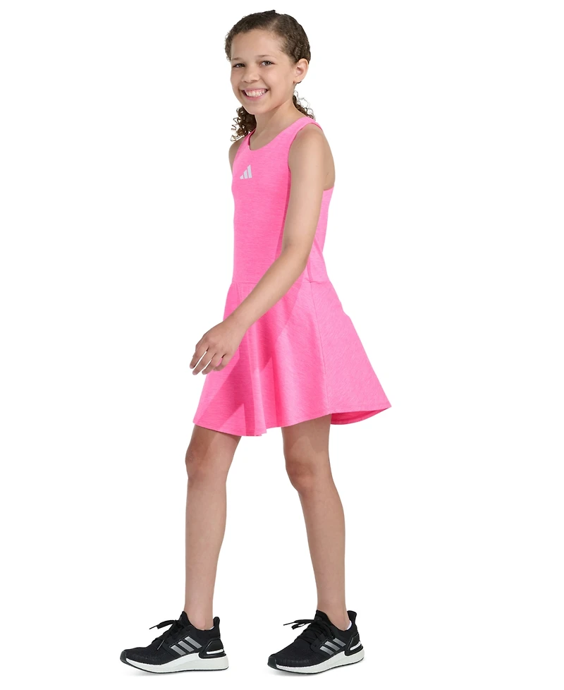 adidas Girls' 8-16 Sleeveless Melange Flounce Dress