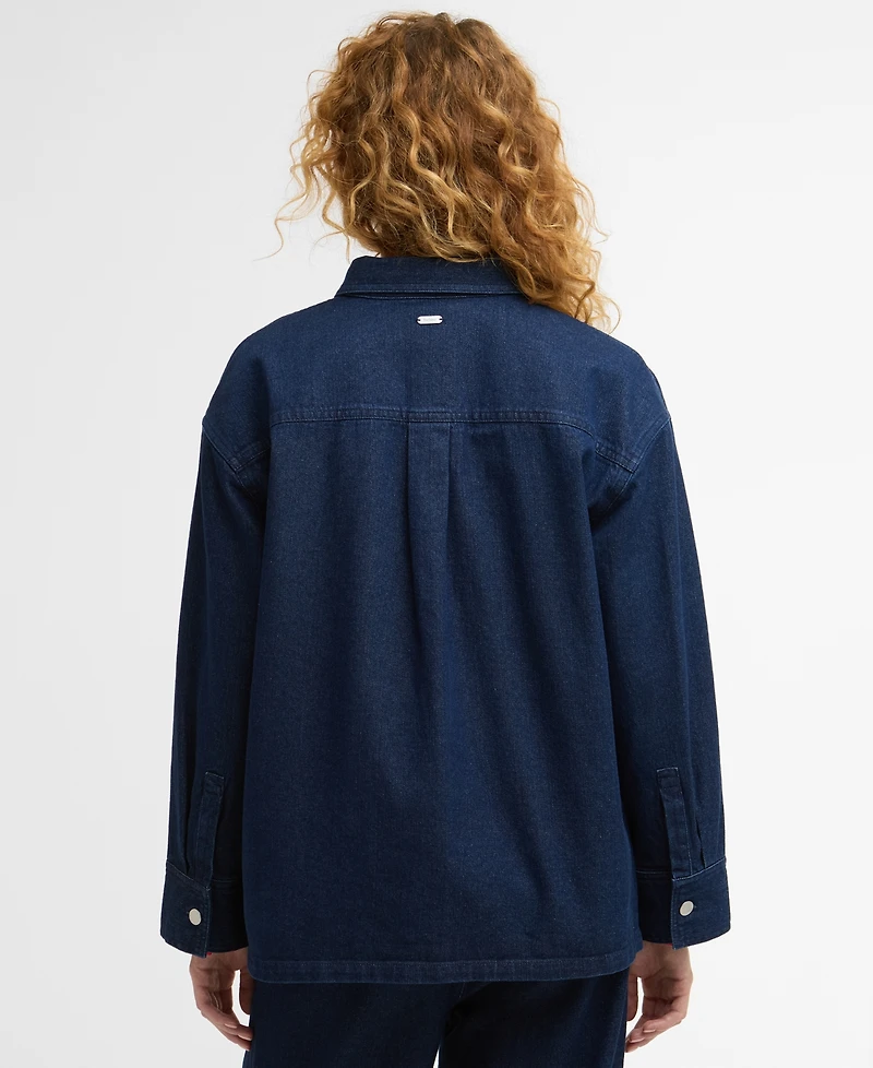 Barbour Women's Long-Sleeve Collared Maia Denim Shirt