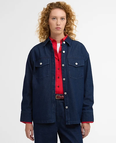 Barbour Women's Long-Sleeve Collared Maia Denim Shirt