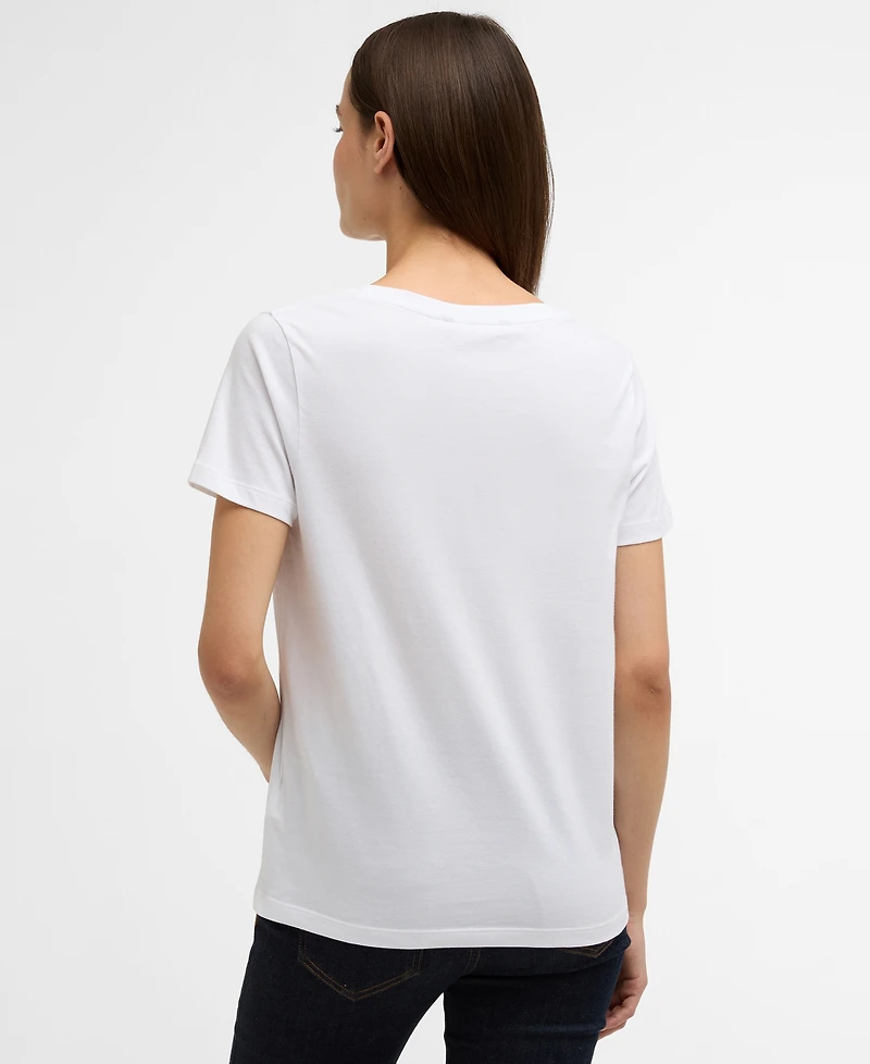 Barbour Women's Short-Sleeve Crewneck Clover T-Shirt